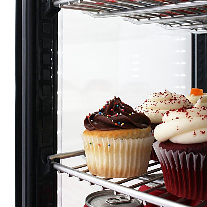Turbo Air CRT-77-1R-N 17" Diamond Series Glass Sided Countertop Display Refrigerator – One Section, Rear Access, LED Lighting, 115v - Donut-Equipment.com