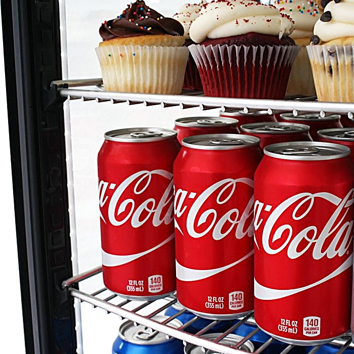 Turbo Air CRT-77-1R-N 17" Diamond Series Glass Sided Countertop Display Refrigerator – One Section, Rear Access, LED Lighting, 115v - Donut-Equipment.com