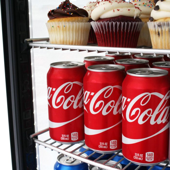 Turbo Air CRT-77-1R-N 17" Diamond Series Glass Sided Countertop Display Refrigerator – One Section, Rear Access, LED Lighting, 115v - Bakery Wholesalers