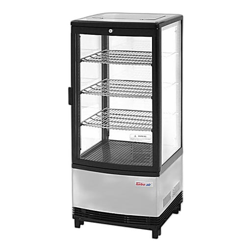 Turbo Air CRT-77-1R-N 17" Diamond Series Glass Sided Countertop Display Refrigerator – One Section, Rear Access, LED Lighting, 115v - Donut-Equipment.com