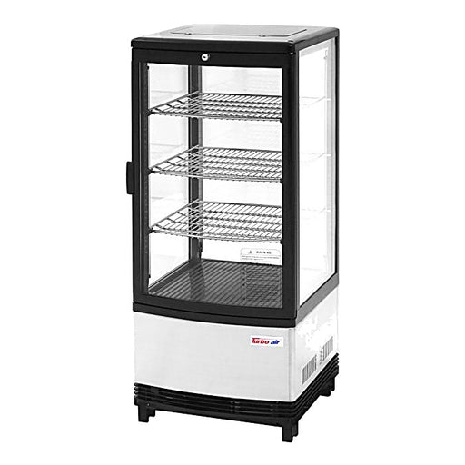 Turbo Air CRT-77-1R-N 17" Diamond Series Glass Sided Countertop Display Refrigerator – One Section, Rear Access, LED Lighting, 115v - Donut-Equipment.com