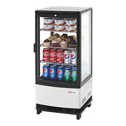 Turbo Air CRT-77-1R-N 17" Diamond Series Glass Sided Countertop Display Refrigerator – One Section, Rear Access, LED Lighting, 115v - Donut-Equipment.com