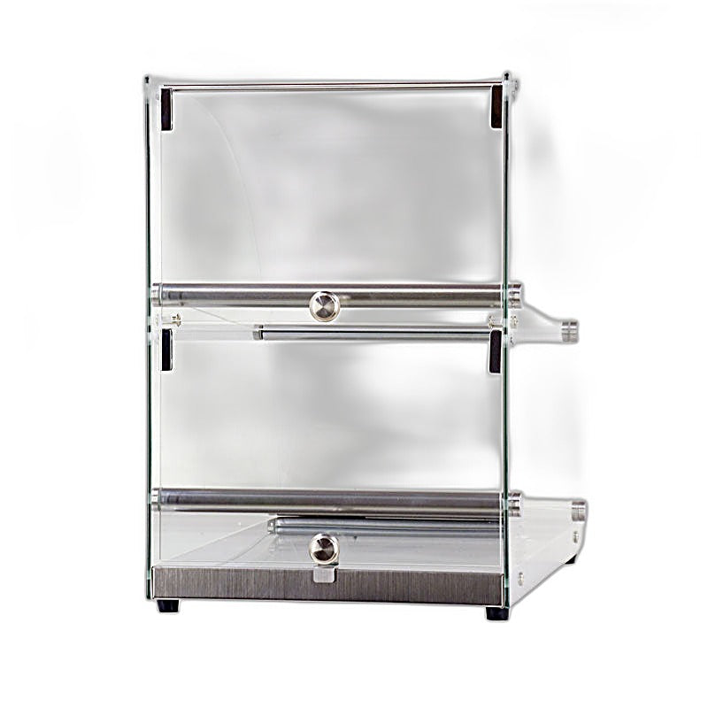 Omcan 14" Countertop Food Display Case with Curved Front Glass – 70L Capacity Bakery & Pastry Merchandiser Display Case