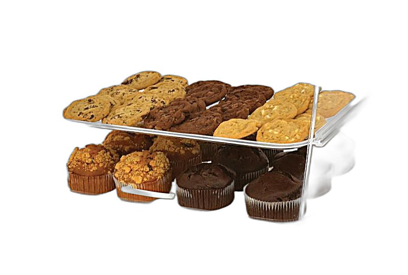 Omcan Acrylic Display Case with 2 Trays – Clear Countertop Bakery & Pastry Display Case