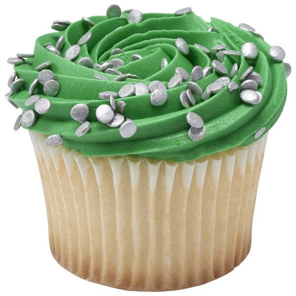 Silver Confetti Quins Sprinkles 19.5 oz Bakery Wholesalers