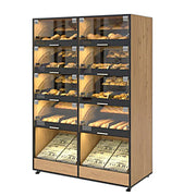 Palram Bakery Display Endcap with Illuminated Compartments & Open Bottom Storage – 40"W x 60"H x 20"D - Donut-Equipment.com