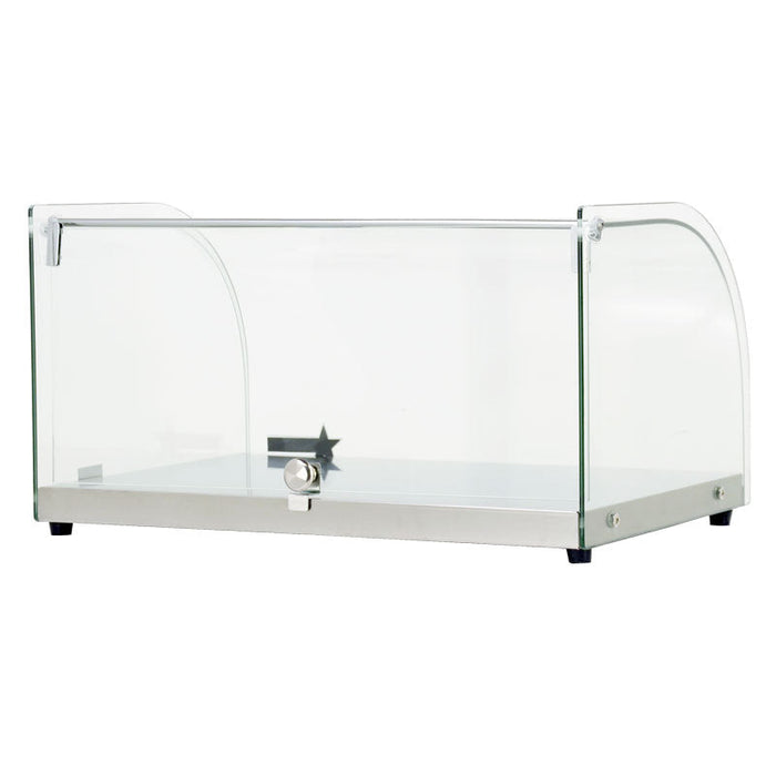 Omcan 22" Countertop Food Display Case with Curved Front Glass – 25L Capacity Bakery & Pastry Merchandiser Display Case