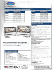 Federal SGR3642 Refrigerated High Volume Series Display Case 36" x 35.31" x 42" - Bakery Wholesalers