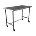 BK Resources 84" x 30" 16 Gauge Stainless Steel Pub Table with H-Brace & Foot Rest – Heavy-Duty • Mobile on Casters - Donut-Equipment.com