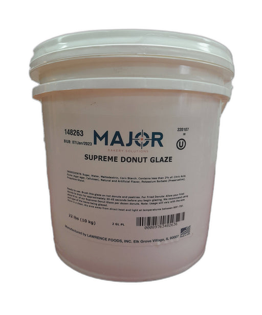 Lawrence Foods easy-to-use Supreme Donut Glaze 22# pail Bakery Wholesalers