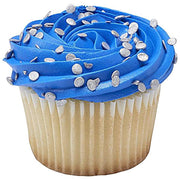 Silver Confetti Quins Sprinkles 19.5 oz Bakery Wholesalers