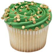 Gold Confetti Quins Sprinkles 19.5 oz Bakery Wholesalers