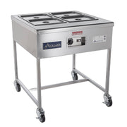 Avalon (HI24-4-S)  Hot Icing Station Stainless Steel Icing Station with (4) 8-quart Icing Pans Bakery Wholesalers