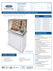 Federal Industries (ITRSS6026)-Italian Series Self Serve Drop-In Refrigerated Open Air Display with Shelves 208-240V - Bakery Wholesalers