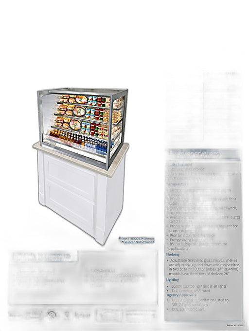 Federal Industries (ITRSS6026)-Italian Series Self Serve Drop-In Refrigerated Open Air Display with Shelves 208-240V - Bakery Wholesalers