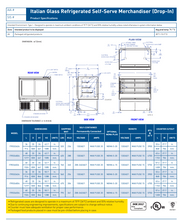 Federal Industries (ITRSS6026)-Italian Series Self Serve Drop-In Refrigerated Open Air Display with Shelves 208-240V - Bakery Wholesalers