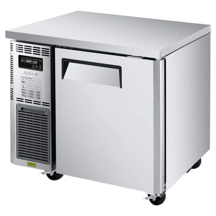 Turbo Air JUF-36S-N J Series 36" Narrow Depth Undercounter Freezer w/ 1 Section, Solid Door & Side Mounted Compressor - Bakery Wholesalers