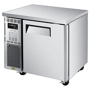 Turbo Air JUF-36S-N J Series 36" Narrow Depth Undercounter Freezer w/ 1 Section, Solid Door & Side Mounted Compressor - Donut-Equipment.com