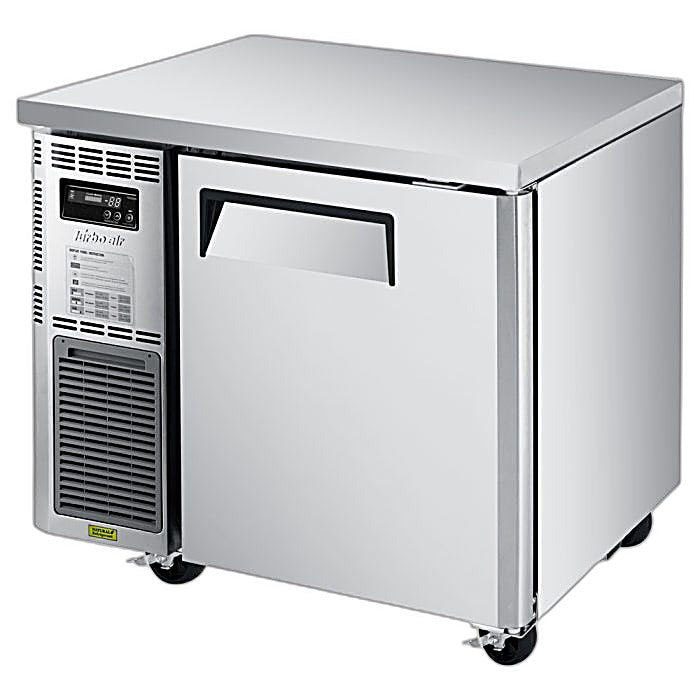 Turbo Air JUF-36S-N J Series 36" Narrow Depth Undercounter Freezer w/ 1 Section, Solid Door & Side Mounted Compressor - Donut-Equipment.com