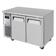 Turbo Air JUF-48-N J Series 48" Solid Door Undercounter Freezer w/ 2 Sections & Side Mounted Compressor - Donut-Equipment.com