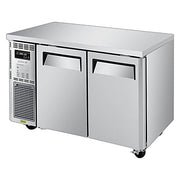 Turbo Air JUF-48S-N J Series 48" Narrow Depth Undercounter Freezer w/ 2 Sections, Solid Doors & Side Mounted Compressor - Donut-Equipment.com