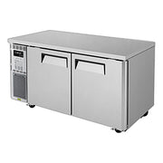 Turbo Air JUF-60-N J Series 60" Solid Door Undercounter Freezer w/ 2 Sections & Side Mounted Compressor - Donut-Equipment.com