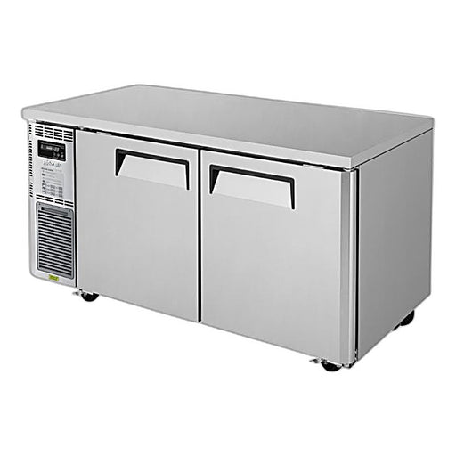 Turbo Air JUF-60-N J Series 60" Solid Door Undercounter Freezer w/ 2 Sections & Side Mounted Compressor - Donut-Equipment.com