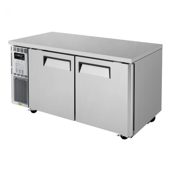 Turbo Air JUF-60-N J Series 60" Solid Door Undercounter Freezer w/ 2 Sections & Side Mounted Compressor - Bakery Wholesalers