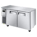 Turbo Air JUF-60S-N J Series 60" Narrow Depth Undercounter Freezer w/ 2 Sections, Solid Doors & Side Mounted Compressor - Bakery Wholesalers