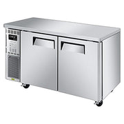 Turbo Air JUF-60S-N J Series 60" Narrow Depth Undercounter Freezer w/ 2 Sections, Solid Doors & Side Mounted Compressor - Donut-Equipment.com