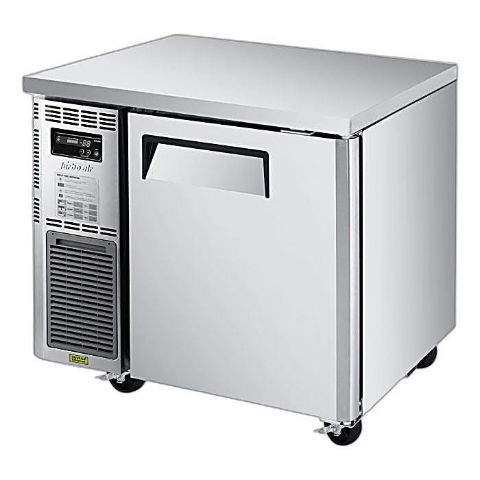 Turbo Air JUR-36S-N6 J Series 36" Narrow Depth Undercounter Refrigerator w/ 1 Section, 2 Solid Doors & Side Mounted Compressor - Donut-Equipment.com