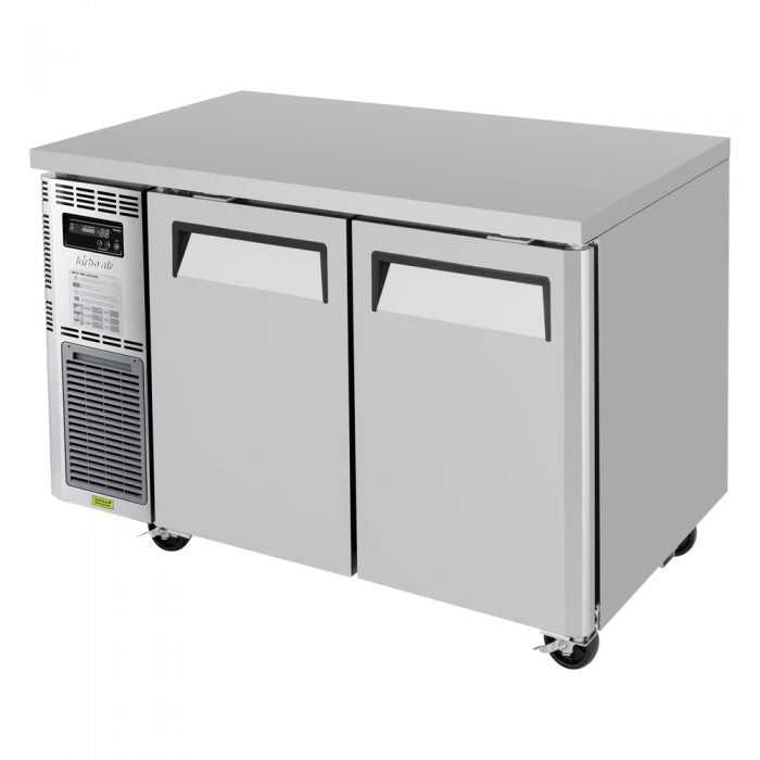 Turbo Air JUR-48-N6 J Series 48" Undercounter Refrigerator w/ 2 Solid Doors & Side Mounted Compressor - Bakery Wholesalers