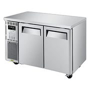 Turbo Air JUR-48S-N6 J Series 48" Narrow Depth Undercounter Refrigerator w/ 2 Sections, Solid Doors & Side Mounted Compressor - Donut-Equipment.com