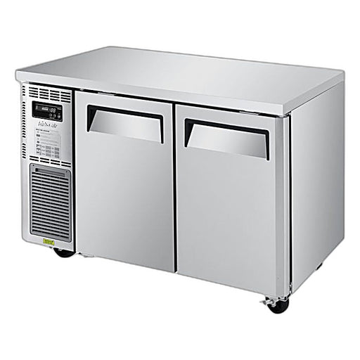 Turbo Air JUR-48S-N6 J Series 48" Narrow Depth Undercounter Refrigerator w/ 2 Sections, Solid Doors & Side Mounted Compressor - Donut-Equipment.com