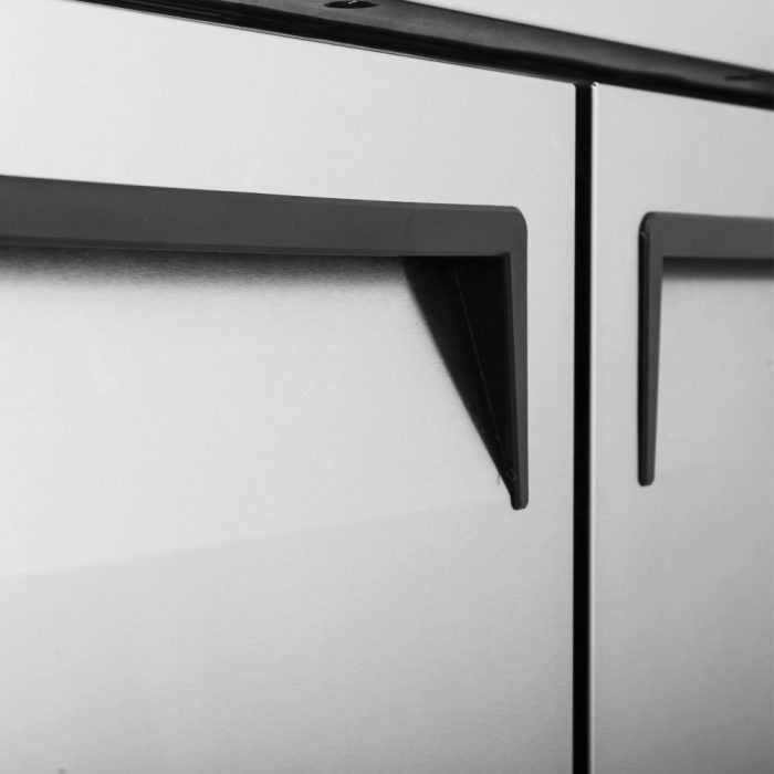 Turbo Air JUF-60-N J Series 60" Solid Door Undercounter Freezer w/ 2 Sections & Side Mounted Compressor - Donut-Equipment.com