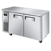 Turbo Air JUR-60S-N6 J Series 60" Narrow Depth Undercounter Refrigerator w/ 2 Sections, Solid Doors & Side Mounted Compressor - Donut-Equipment.com