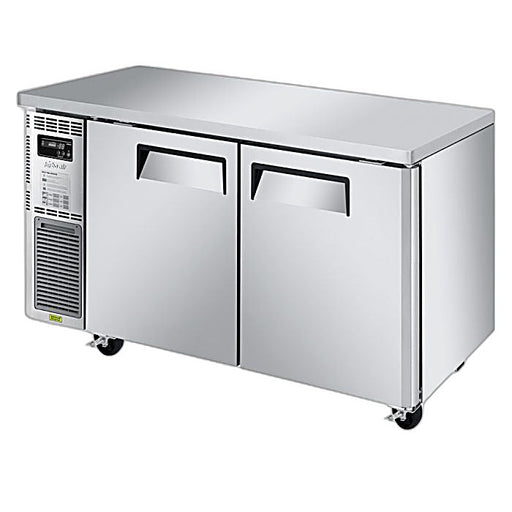 Turbo Air JUR-60S-N6 J Series 60" Narrow Depth Undercounter Refrigerator w/ 2 Sections, Solid Doors & Side Mounted Compressor - Donut-Equipment.com
