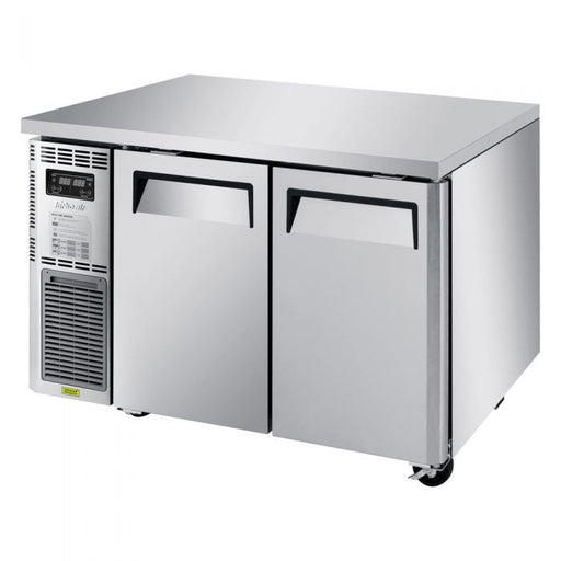 Turbo Air JURF-48-N J Series 47 1/4" Dual Temperature Undercounter Refrigerator/Freezer w/ 2 Sections & Solid Doors - Bakery Wholesalers