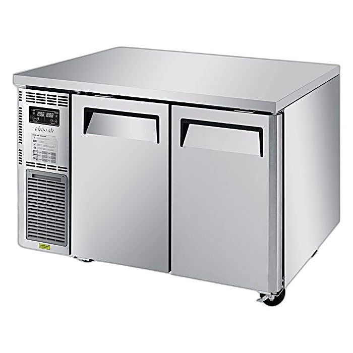 Turbo Air JURF-48-N J Series 47 1/4" Dual Temperature Undercounter Refrigerator/Freezer w/ 2 Sections & Solid Doors - Donut-Equipment.com