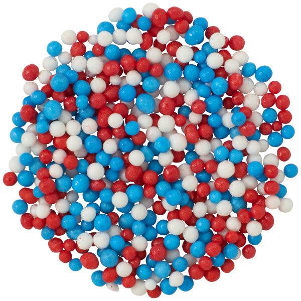 Red, White and Blue Nonpareils Sprinkles 30 oz Bakery Wholesalers