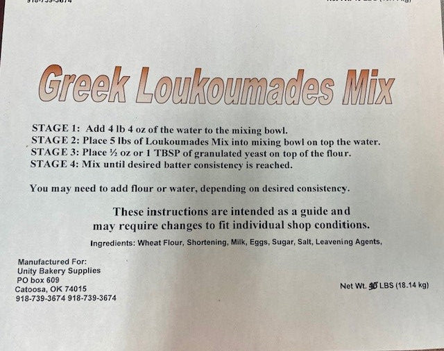Greek Loukoumades Mix - 245 pounds- (7) - 35# Boxes - Bakery Wholesalers