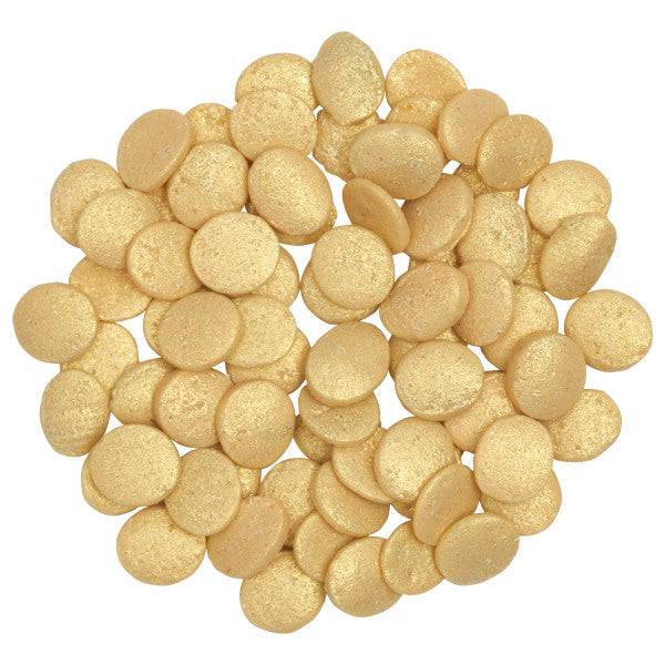 Gold Confetti Quins Sprinkles 19.5 oz Bakery Wholesalers