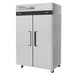 Turbo Air M3R47-2-N 51" Two Section Reach-In Refrigerator w/ (2) Solid Doors – Top Mount, Stainless Exterior, Aluminum Interior, 115v - Bakery Wholesalers