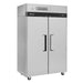 Turbo Air M3R47-2-N 51" Two Section Reach-In Refrigerator w/ (2) Solid Doors – Top Mount, Stainless Exterior, Aluminum Interior, 115v - Bakery Wholesalers