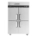 Turbo Air M3R47-4-N 51 3/4" Two Section Reach In Refrigerator, (4) Left/Right Hinge Solid Doors, 115v - Donut-Equipment.com