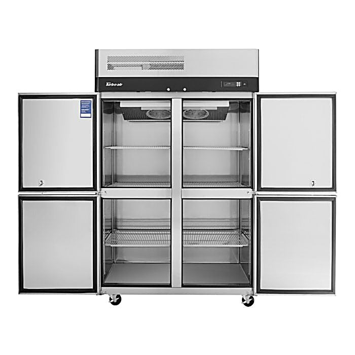 Turbo Air M3R47-4-N 51 3/4" Two Section Reach In Refrigerator, (4) Left/Right Hinge Solid Doors, 115v - Donut-Equipment.com