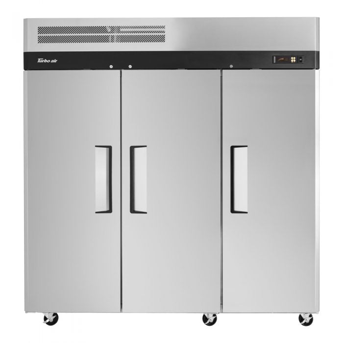 Turbo Air M3R72-3-N M3 Series 78" Solid Door Stainless Steel Reach-In Refrigerator - Bakery Wholesalers