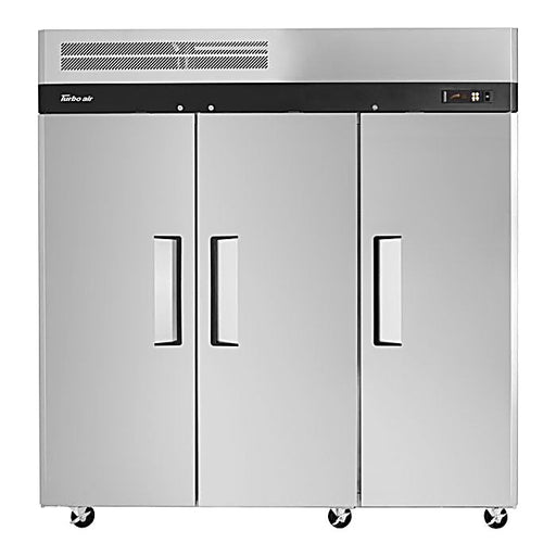 Turbo Air M3R72-3-N M3 Series 78" Solid Door Stainless Steel Reach-In Refrigerator - Bakery Wholesalers