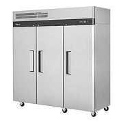 Turbo Air M3R72-3-N M3 Series 78" Solid Door Stainless Steel Reach-In Refrigerator - Bakery Wholesalers