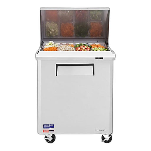 Turbo Air MST-28-12-N M3 Series 28" 1 Door Mega Top Stainless Steel Refrigerated Sandwich Prep Table - Donut-Equipment.com